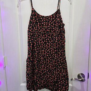 Wild Fable, Black and Pink Floral Slip on dress (worn)